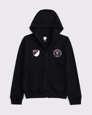 lionel messi graphic full-zip hoodie
