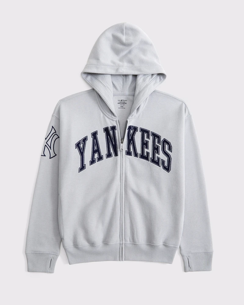 new york yankees graphic full-zip hoodie