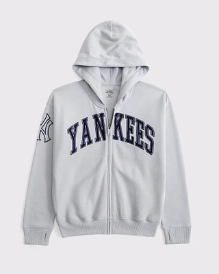 new york yankees graphic full-zip hoodie