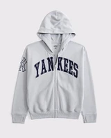 new york yankees graphic full-zip hoodie