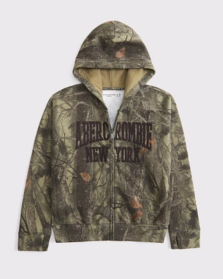 logo full-zip hoodie