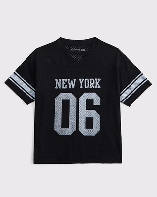 mesh football graphic tee