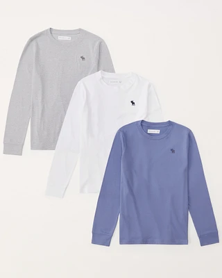 pack long-sleeve icon crew tees