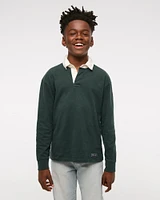 long-sleeve rugby polo