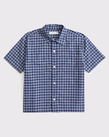 short-sleeve boxy workwear shirt