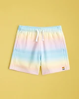 kids pride fleece shorts