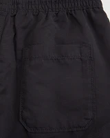 brushed nylon clean cargo shorts