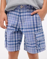 plaid cargo shorts