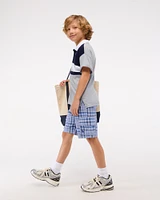 plaid cargo shorts