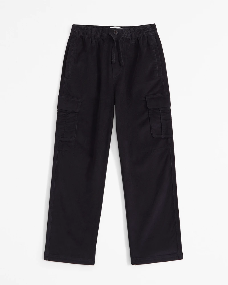baggy pull-on corduroy cargo pants