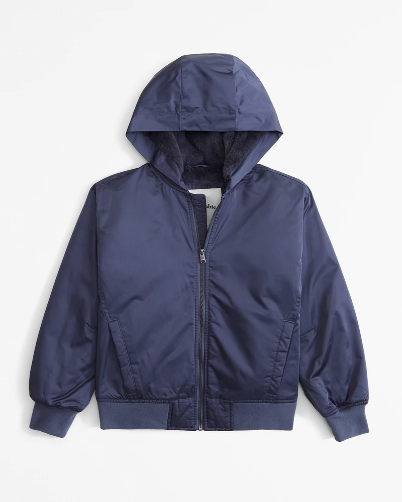hooded bomber jacket