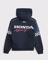 honda racing hooded bomber jacket