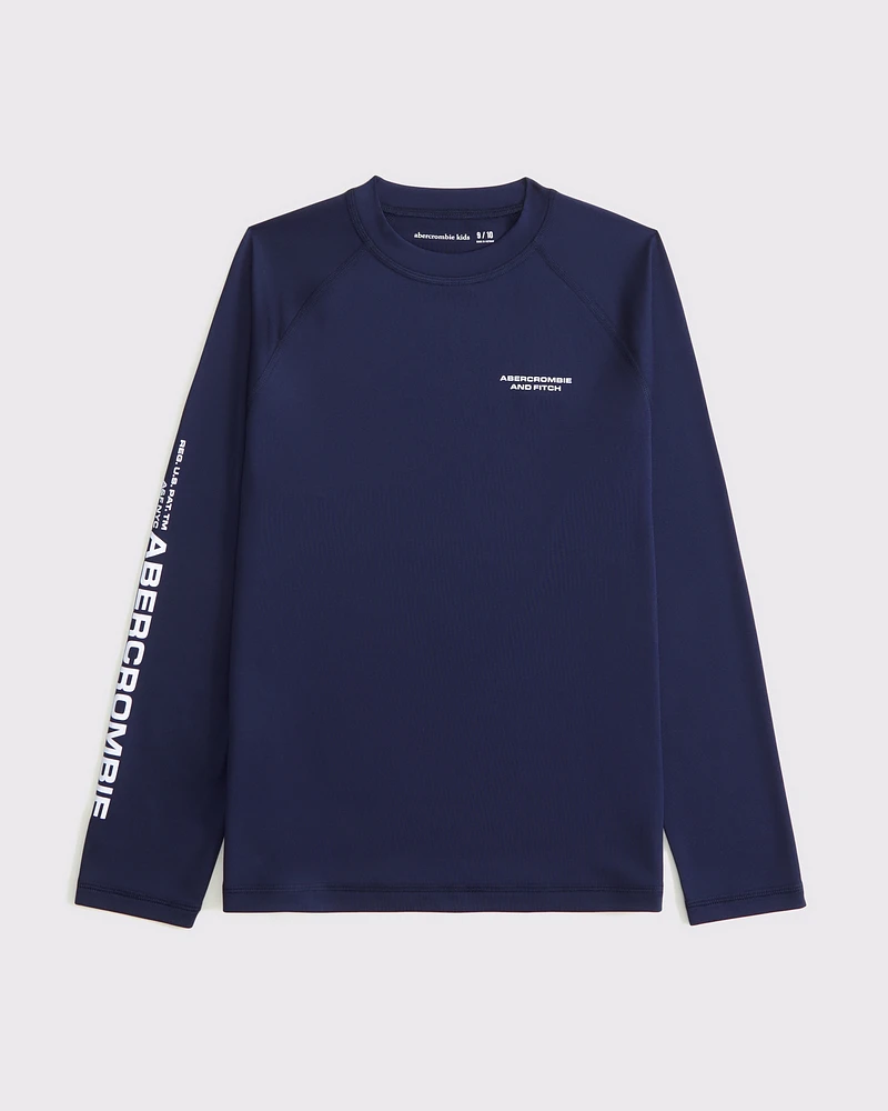 long-sleeve logo rashguard