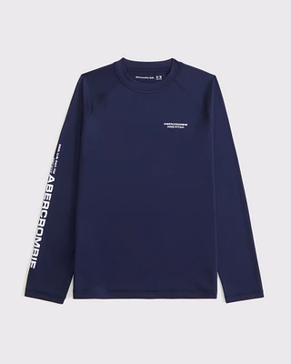 long-sleeve logo rashguard