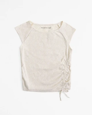 cinched tie rib top