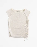 cinched tie rib top
