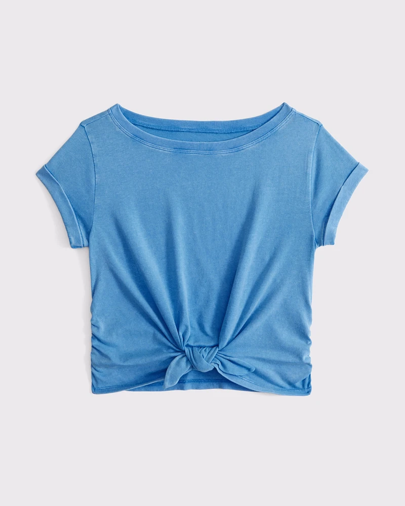 knot-front tee