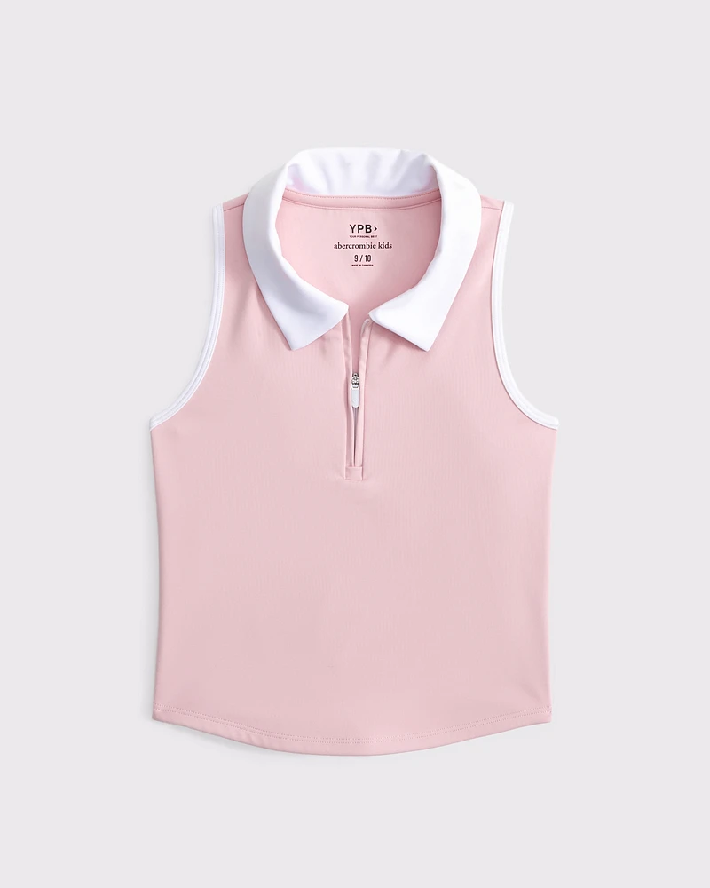 ypb half-zip polo tank