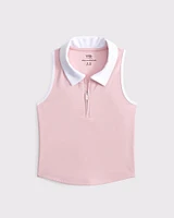 ypb half-zip polo tank