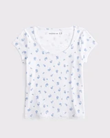 layered knit tee
