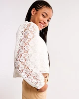 long-sleeve lace top