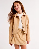 faux suede shirt jacket