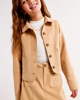 faux suede shirt jacket