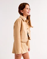 faux suede shirt jacket