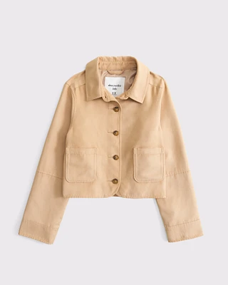 faux suede shirt jacket