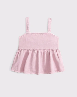 denim babydoll top