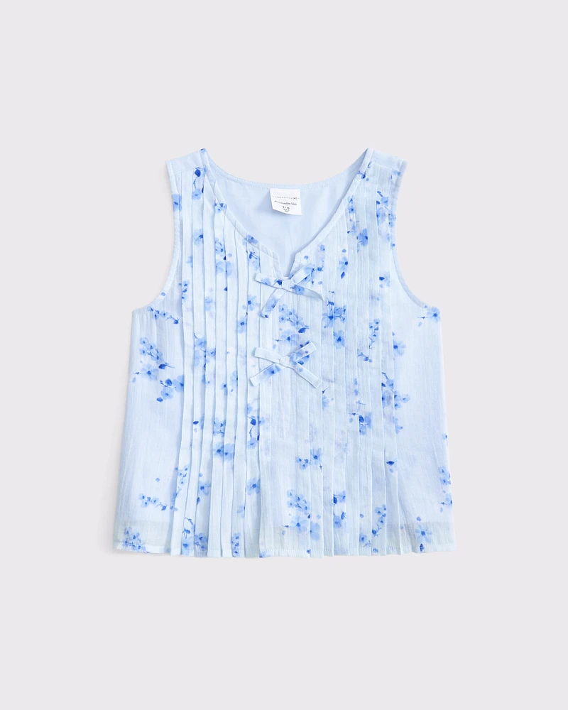 pleated bow top