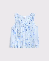 pleated bow top