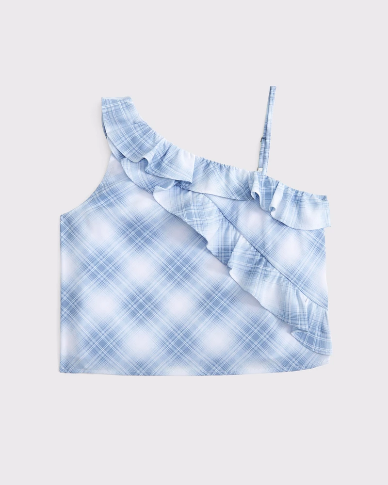 asymmetrical ruffle set top