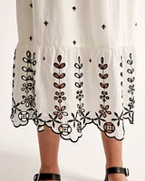 embroidered maxi skirt