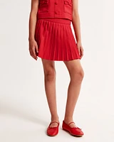 micro-pleated mini skort