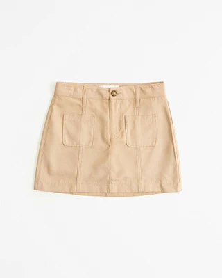 faux suede skort