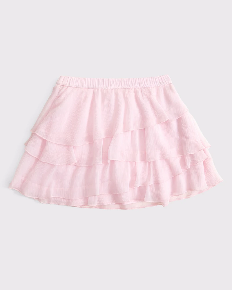 chiffon ruffle skort