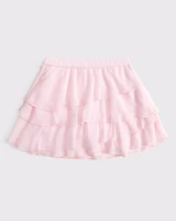 chiffon ruffle skort