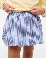 poplin bubble hem skort