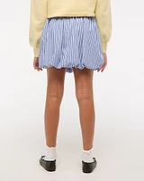 poplin bubble hem skort