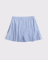poplin pleated mini skort