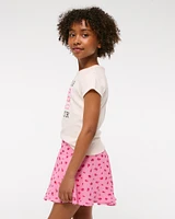 asymmetrical hem mini skort