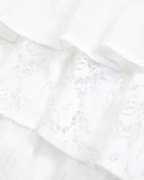 ruffle and lace mini skort