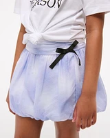 plaid bubble hem mini skort