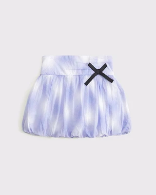 plaid bubble hem mini skort