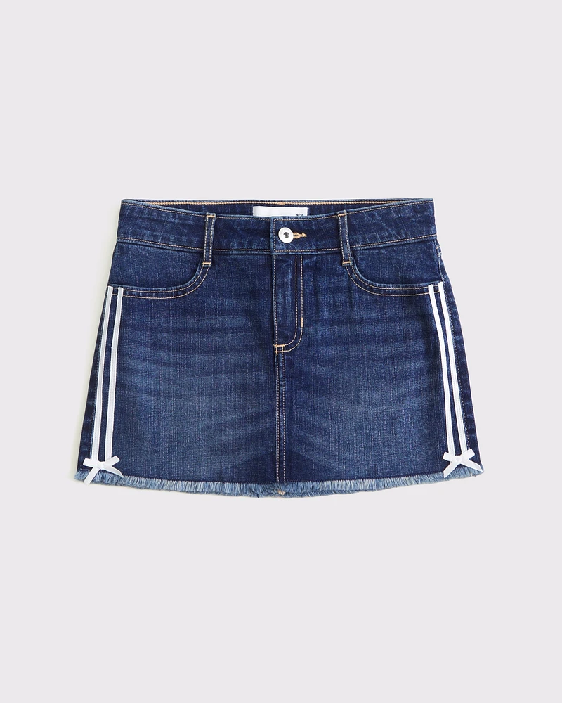 graphic denim skort