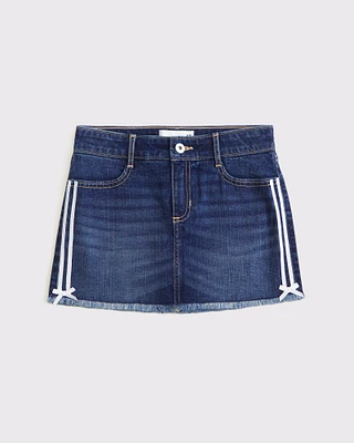 graphic denim skort