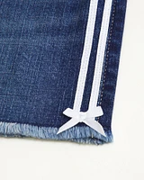 graphic denim skort