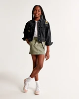 vol. 28 embroidered cropped denim jacket