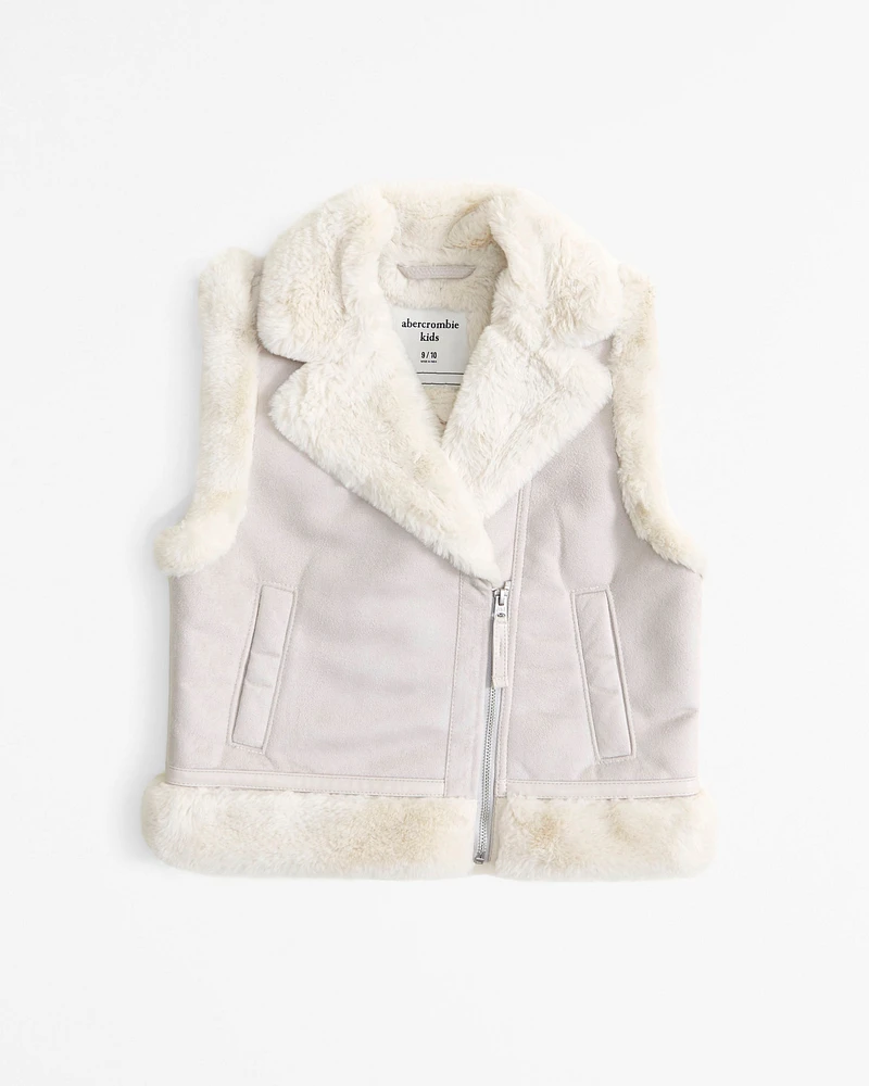 shearling vest